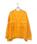 GALERIE VIEギャルリーヴィー）の古着「リネンシャツ」｜オレンジ