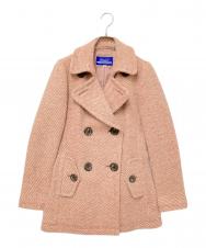 BURBERRY BLUE LABEL (バーバリーロンドンブルーレーベル) ツイードPコート レッド サイズ:38