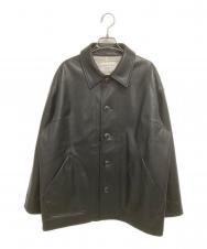 MACPHEE (マカフィー) レザーライク カバーオール ブラック サイズ:36