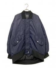 ZARA (ザラ) 中綿MA-1ジャケット ネイビー サイズ:M