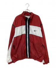 NIKE (ナイキ) ナイロンジャケット ホワイト×レッド サイズ:XL