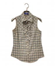 BURBERRY BLUE LABEL (バーバリー ブルー レーベル) ノヴァチェックノースリーブブラウス ベージュ サイズ:38