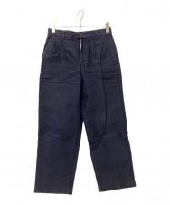 COMME des GARCONS HOMME (コムデギャルソン オム) コットンタックパンツ ネイビー サイズ:XS