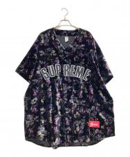 SUPREME (シュプリーム) Floral Velour Baseball Jersey ブラック サイズ:XL