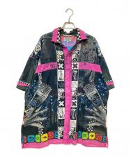 C.E (シーイー) 総柄シャツ ピンク×ブラック サイズ: L
