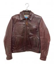 Aero LEATHER (エアロレザー) ハーフベルテッドジャケット ブラウン サイズ:34