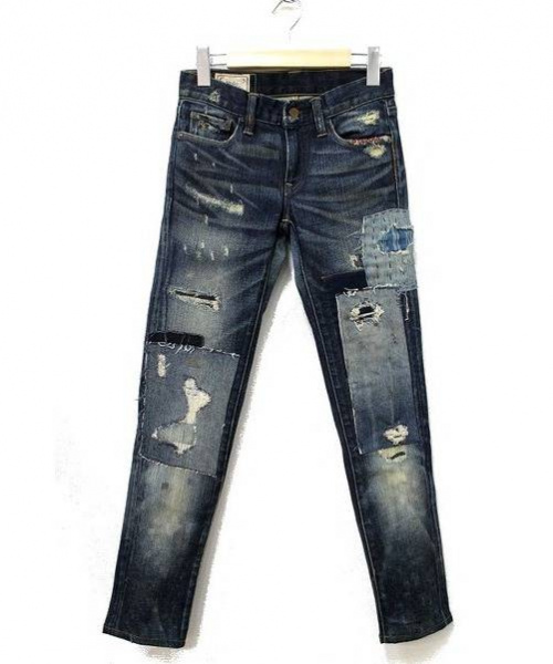 中古 古着通販 Polo Ralph Lauren ポロ ラルフローレン パッチワークリメイクデニムパンツ サイズ 25 Tompkins Destroyed Patchwork Skinny Jeans ブランド 古着通販 トレファク公式 Trefac Fashion