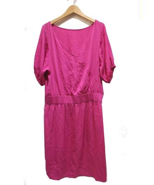 中古 古着通販 Armani Collezioni アルマーニコレツィオーニ パフスリーブブラウスワンピース ショッキングピンク サイズ 42 ブランド 古着通販 トレファク公式 Trefac Fashion