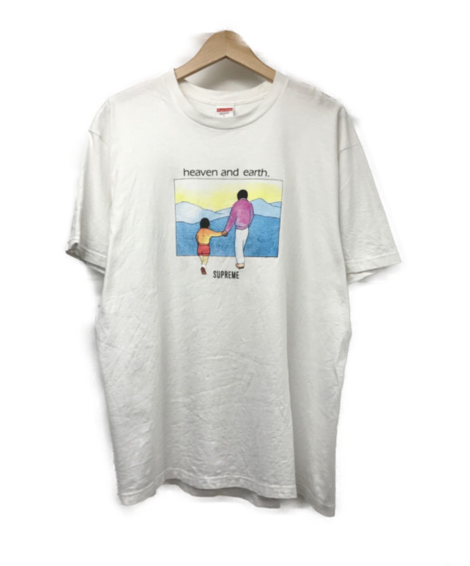 SUPREME (シュプリーム) プリントTシャツ ホワイト サイズ:L Heaven And Earth Tee
