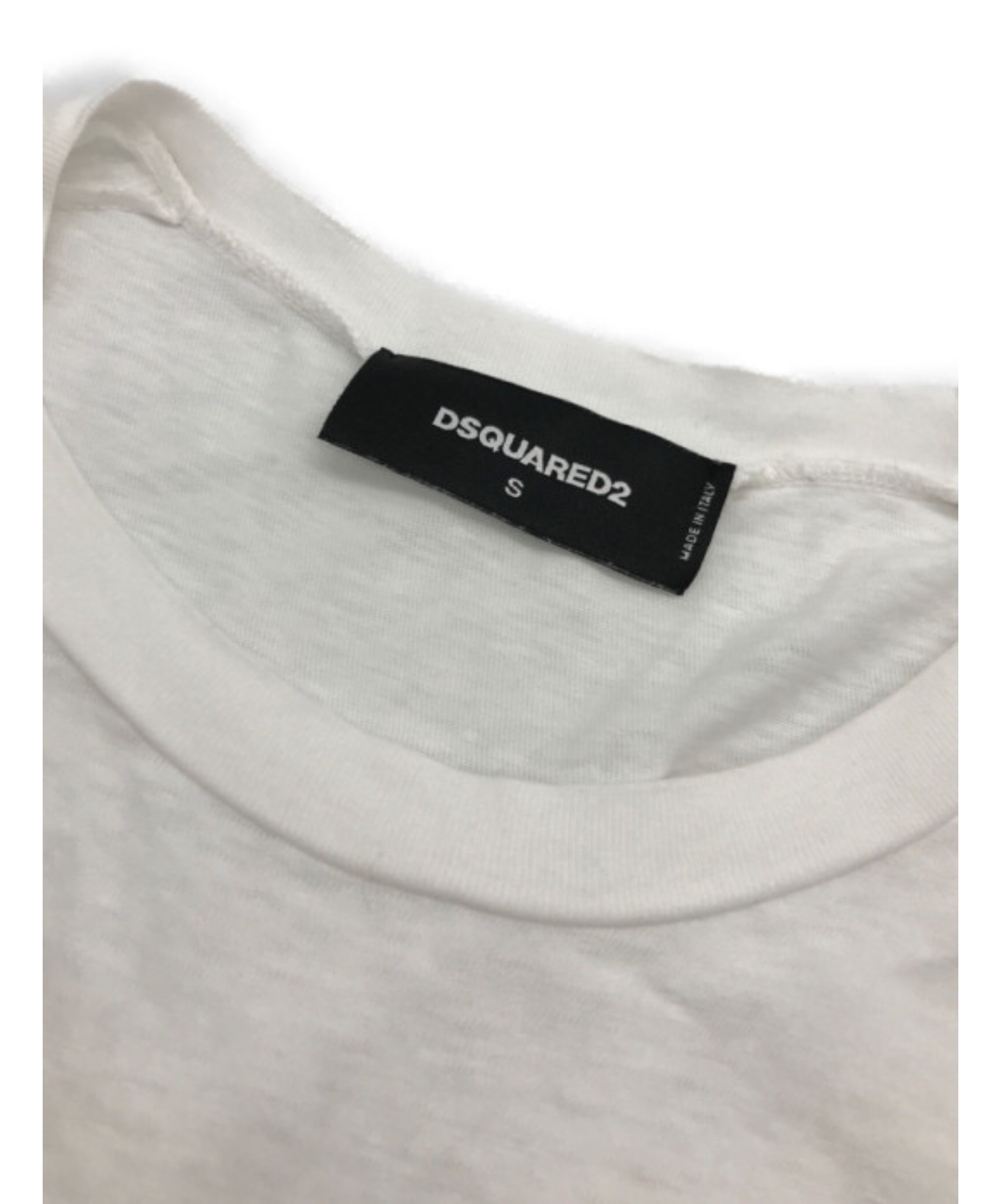 DSQUARED2 (ディースクエアード) ロゴプリントTシャツ ホワイト サイズ:S