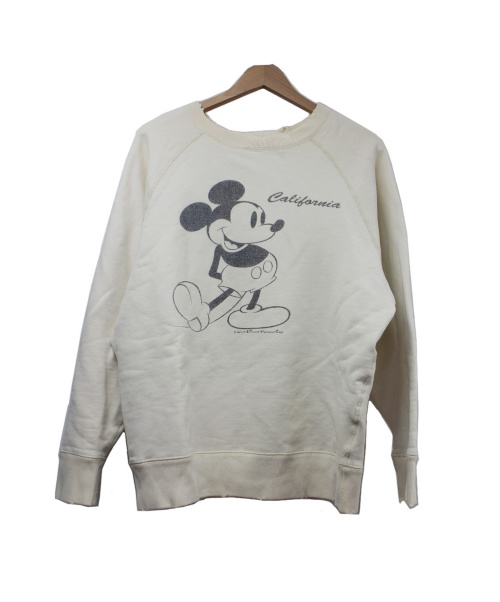 中古 古着通販 Ron Herman Disney ロンハーマン ディズニー ダメージ加工プリントスウェットシャツ アイボリー サイズ M 1071 ブランド 古着通販 トレファク公式 Trefac Fashion