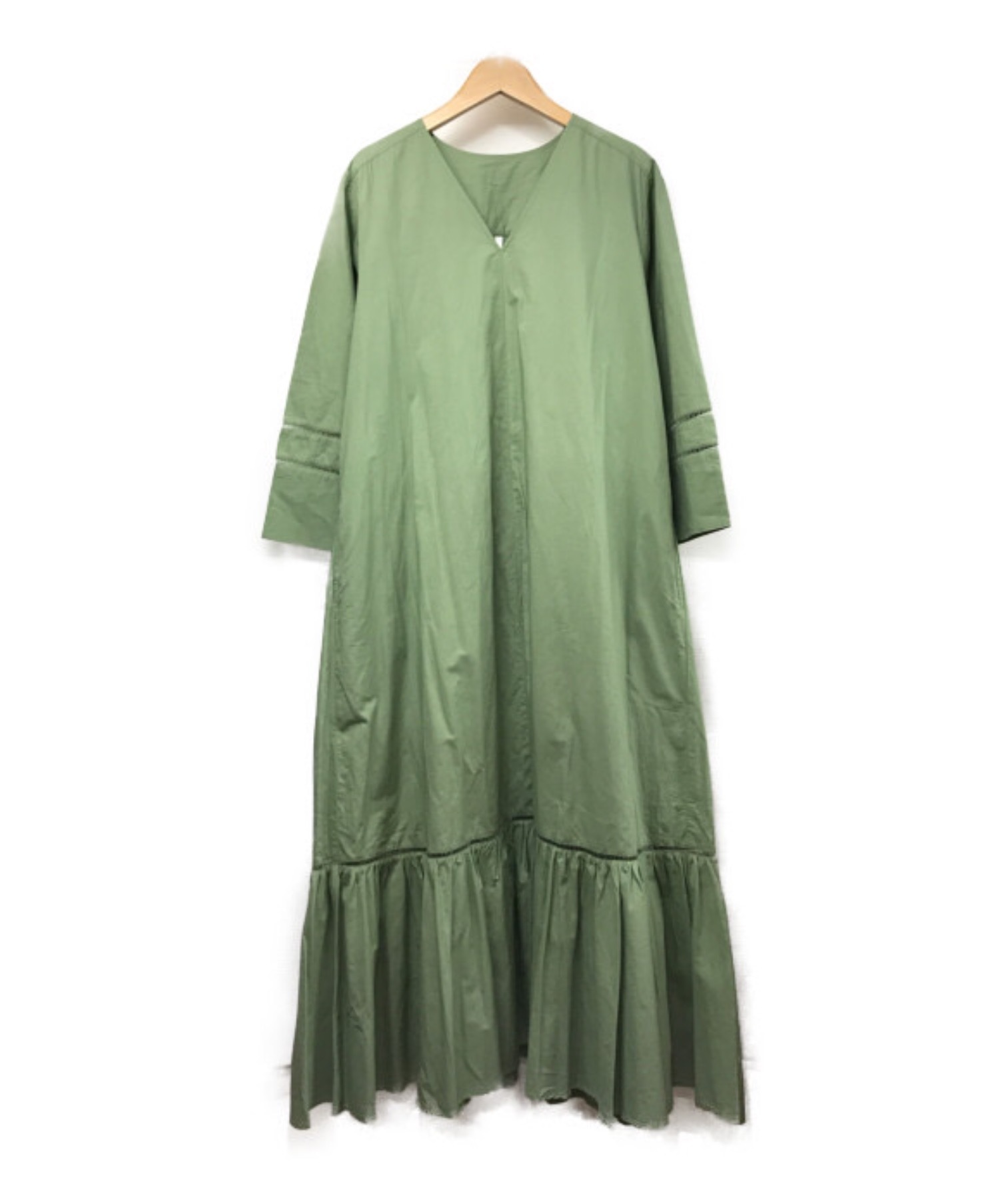 中古 古着通販 Tomorrow Land トゥモローランド Fil コットンポプリンレースコンビワンピース グリーン サイズ 表記無し Free 未使用品 年モデル ブランド 古着通販 トレファク公式 Trefac Fashion