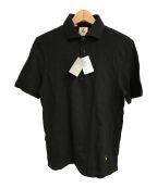 GUY ROVER（ギローバー）の古着「ワンピースカラーコットンリネンポロシャツ」｜ブラック