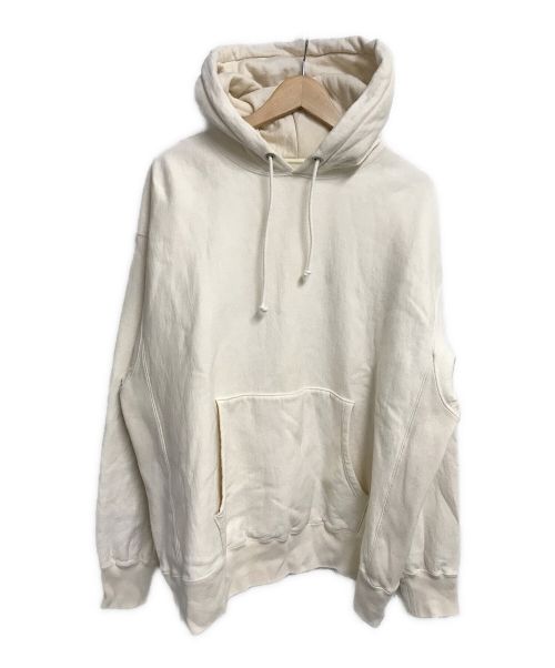 UNFIL（アンフィル）UNFIL (アンフィル) vintage cotton-fleece hoodie　ヴィンテージコットンフリースフーディー アイボリー サイズ:4の古着・服飾アイテム