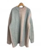 Calvin Klein（カルバンクライン）の古着「knitted sweater　ニッテッドセーター」｜ピンク×ブルー