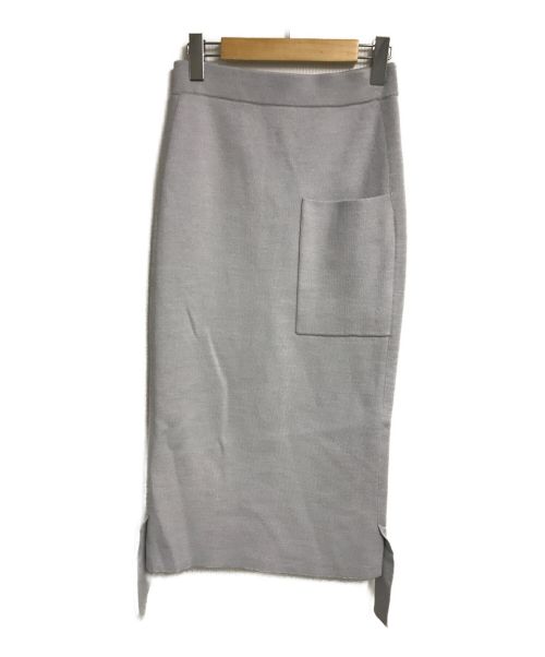 LE CIEL BLEU（ルシェルブルー）LE CIEL BLEU (ルシェルブルー) ウールスムーススカート スカイブルー サイズ:36の古着・服飾アイテム