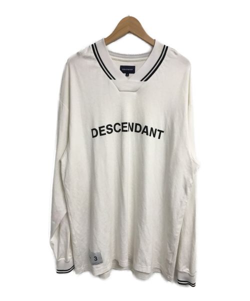 DESCENDANT（ディセンダント）DESCENDANT (ディセンダント) ジャージー ロング スリーブ Tシャツ ホワイト サイズ:3の古着・服飾アイテム