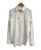 CELINE（セリーヌ）の古着「ジップロングシャツ」｜ホワイト