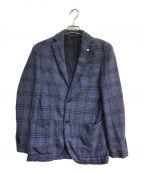 L.B.M.1911（ルビアム1911）の古着「チェック2Bジャケット」｜ブルー