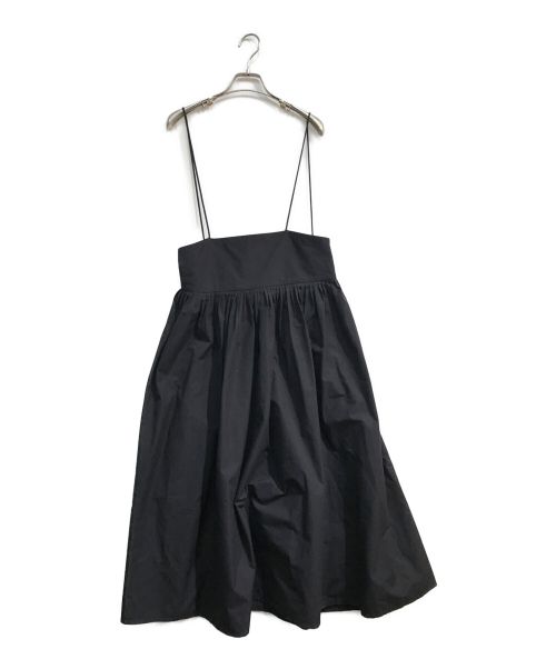 DRAWER（ドゥロワー）DRAWER (ドゥロワー) コットンタックサロペットスカート　6524-299-1640 ブラック サイズ:38の古着・服飾アイテム