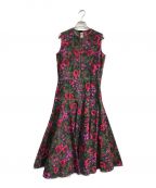 MARNIマルニ）の古着「Floral Sleeveless Cotton Poplin Midi Dress　ABMAT60M00　フローラルスリーブレスコットンポプリンミディドレス」｜オリーブ×レッド