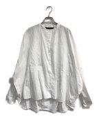 mizuiro-ind（）の古着「コットンバックギャザーワイドシャツ」｜ホワイト