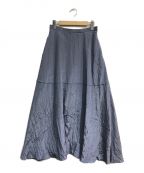 LE CIEL BLEUルシェルブルー）の古着「Maxi Flare Skirt 23A67101 マキシ　フレア　スカート」｜パープル