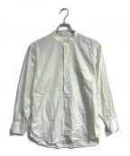 HERILL（）の古着「Suvin Stand Collar Shirts 21-050-HL-8020-1 スタンドカラーシャツ」｜ライトグリーン