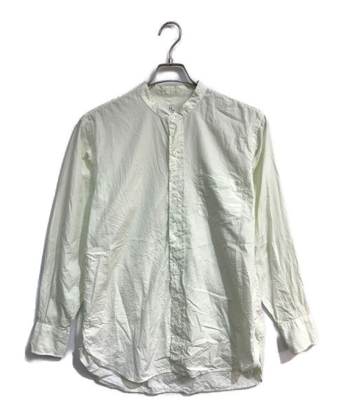 HERILL（ヘリル）HERILL (ヘリル) Suvin Stand Collar Shirts 21-050-HL-8020-1 スタンドカラーシャツ ライトグリーン サイズ:1の古着・服飾アイテム