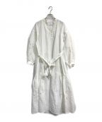mala KALANCHOE（）の古着「Linen Cut Work Dress 380421KG2」｜ホワイト