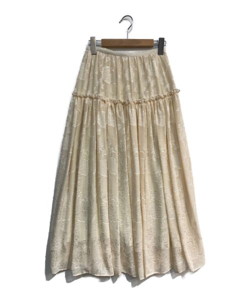 CLANE（クラネ）CLANE (クラネ) クラウドフラワースカート　17109-6091 ベージュ 未使用品の古着・服飾アイテム
