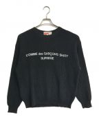 SUPREME×COMME des GARCONS SHIRTシュプリーム×コムデギャルソンシャツ）の古着「ロゴペイントクルーネックセーター」｜ブラック