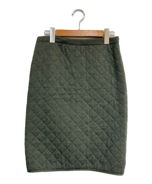 HERMES（エルメス）HERMES (エルメス) ウールキルティングスカート グリーン サイズ:40の古着・服飾アイテム