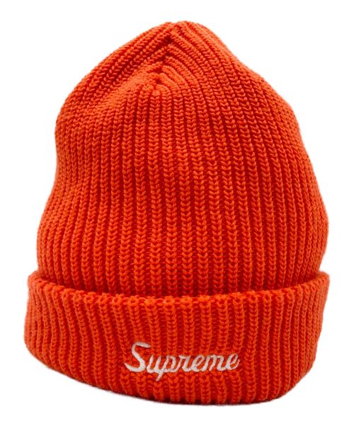 SUPREME（シュプリーム）Supreme (シュプリーム) ロゴ刺繍ビーニー オレンジの古着・服飾アイテム