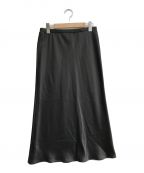 DEUXIEME CLASSEドゥーズィエム クラス）の古着「Vintage Satin スカート　21060500810010」｜ブラック