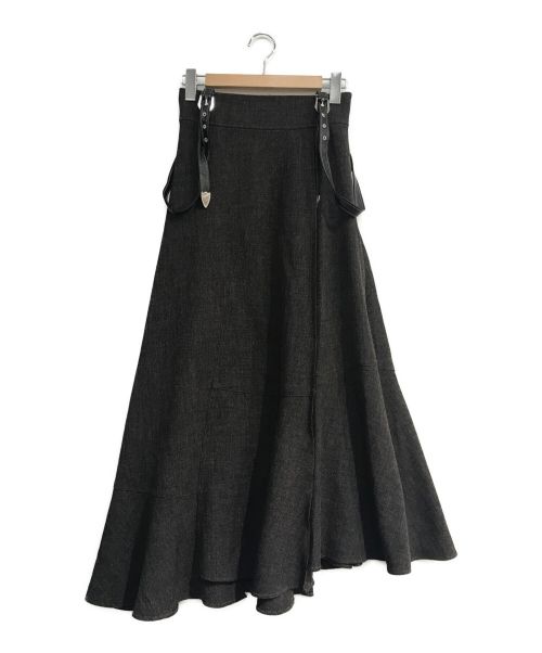 INella（イネラ）INella (イネラ) メランジツイルジャンパースカート ブラウン サイズ:1の古着・服飾アイテム