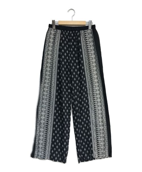 sara mallika（サラマリカ）sara mallika (サラマリカ) HANKY ETHNIC PRINT PANTS　020612SC3 ブラック×ホワイト サイズ:Fの古着・服飾アイテム