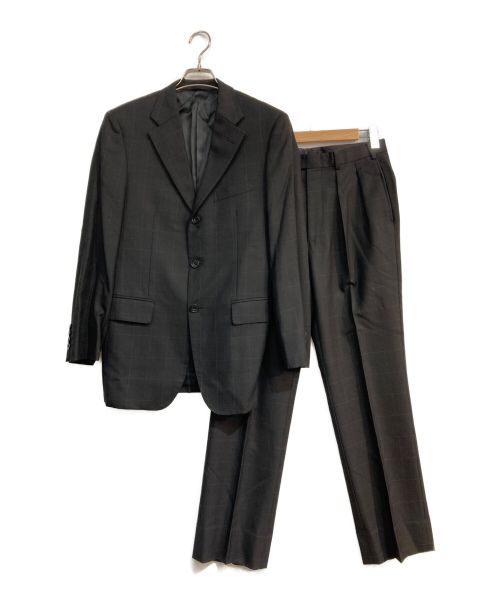 BURBERRY BLACK LABEL（バーバリーブラックレーベル）BURBERRY BLACK LABEL (バーバリーブラックレーベル) ウィンドペンチェックセットアップスーツ ブラック サイズ:Mの古着・服飾アイテム