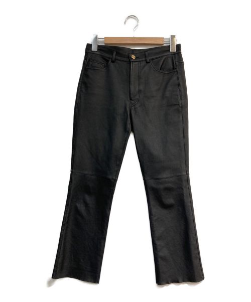 DEUXIEME CLASSE（ドゥーズィエム クラス）Deuxieme Classe (ドゥーズィエム クラス) leather パンツ　20030500707030 ブラック サイズ:38の古着・服飾アイテム