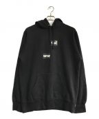 SUPREME×COMME des GARCONS SHIRTシュプリーム×コムデギャルソンシャツ）の古着「18AW Split Box Logo Hooded Sweatshirt」｜ブラック