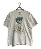JERZEESジャージーズ）の古着「1995年製 ドッグプリントTシャツ」｜ホワイト