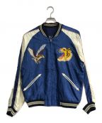 東洋エンタープライズトウヨウエンタープライズ）の古着「Early 1950s Style Acetate Souvenir Jacket “ROARING TIGER” × “EAGLE”　TT15173」｜ブルー