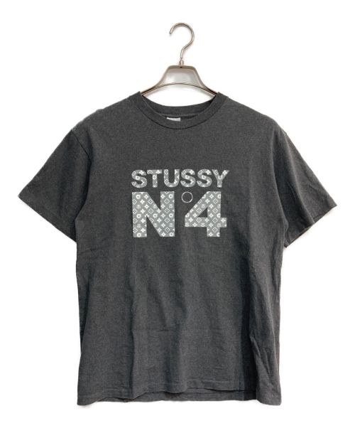 stussy（ステューシー）stussy (ステューシー) モノグラムロゴＴシャツ USA製 90s シングルステッチ グレー サイズ:Mの古着・服飾アイテム