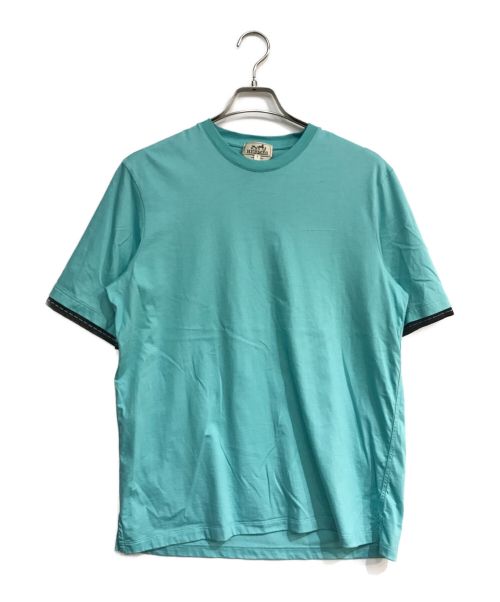 HERMES（エルメス）HERMES (エルメス) 22SS 袖レイヤードTシャツ グリーン サイズ:Sの古着・服飾アイテム
