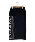 VERSACE (ヴェルサーチ) Logo Knit Midi Skirt　A83291 A229981 A1008　ﾛｺﾞﾆｯﾄｽｶｰﾄ ブラック サイズ:S 未使用品：24800円