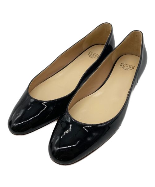 FRANCESCO RUSSO（フランチェスコ ルッソ）FRANCESCO RUSSO (フランチェスコ ルッソ) BALLERINA Shoes FR35114A ブラック サイズ:26 1/2の古着・服飾アイテム