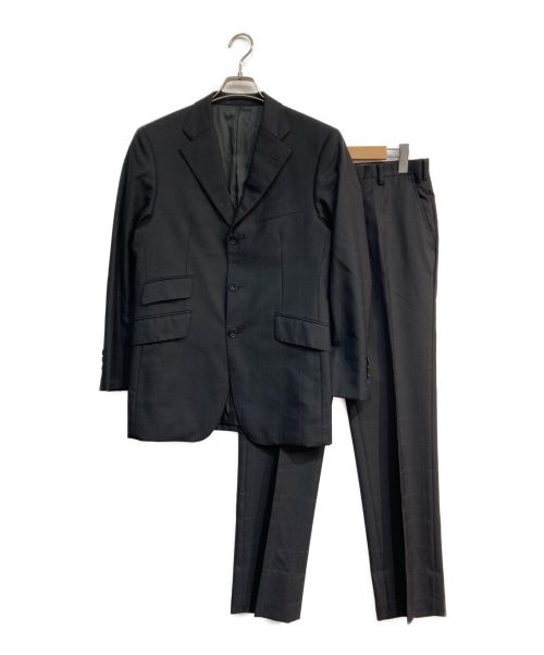 BURBERRY BLACK LABEL（バーバリーブラックレーベル）BURBERRY BLACK LABEL (バーバリーブラックレーベル) チェックセットアップスーツ　Super100's　格子柄　スーツ　ブラック ブラック サイズ:36Rの古着・服飾アイテム