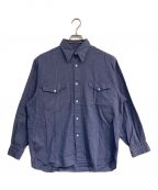 COMOLIコモリ）の古着「ヨリ杢ワークシャツ　U03-02005」｜インディゴ