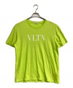 VALENTINOヴァレンティノ）の古着「VLTNロゴプリントTシャツ　TV0MG10V3LE」｜グリーン