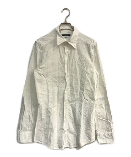 DOLCE & GABBANA（ドルチェ＆ガッバーナ）DOLCE & GABBANA (ドルチェ＆ガッバーナ) シャツ　刺繍　無地シャツ　ホワイト ホワイト サイズ:15/38の古着・服飾アイテム